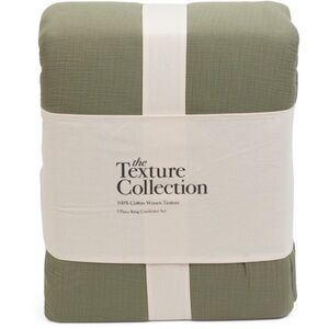 TEXTURE COLLECTION 3pc Gauze Comforter Set